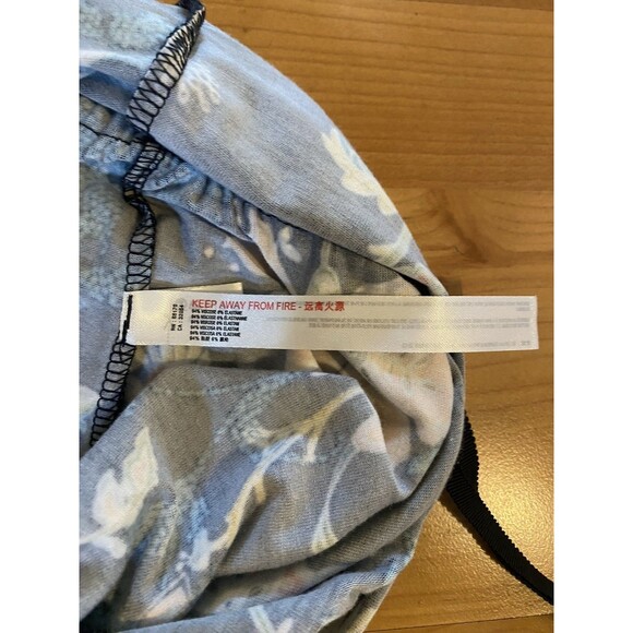 Anthropologie Blue S  Floral‎ Luka Size Jogger Jumpsuit Tassel Drawstring Waist - Picture 13 of 14